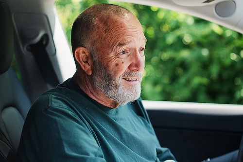 The attorney Mike Nelson sits in his Tesla in Kingsley, Pa., June 15, 2022. Nelson recently founded the start-up QuantivRisk, which aims to collect driving data from Tesla and other carmakers before analyzing it and selling the results to police departments, insurance companies, law offices and research labs. (Hannah Yoon/The New York Times) The attorney Mike Nelson sits in his Tesla in Kingsley, Pa., June 15, 2022. Nelson recently founded the start-up QuantivRisk, which aims to collect driving data from Tesla and other carmakers before analyzing it and selling the results to police departments, insurance companies, law offices and research labs. (Hannah Yoon/The New York Times)