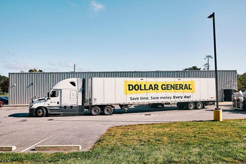 A Dollar General truck in Eliot, Maine on Sept. 21, 2021. American shoppers are gravitating toward less expensive stores as inflation drives up rents and grocery costs. (Simon Simard/The New York Times) A Dollar General truck in Eliot, Maine on Sept. 21, 2021. American shoppers are gravitating toward less expensive stores as inflation drives up rents and grocery costs. (Simon Simard/The New York Times)