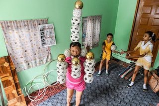 Ohn Myint started practising with Ywal in his 40s, immersing himself in the intense meditation it requires, as a way to restore movement to his limbs after he suffered a stroke. Image: STR / AFP