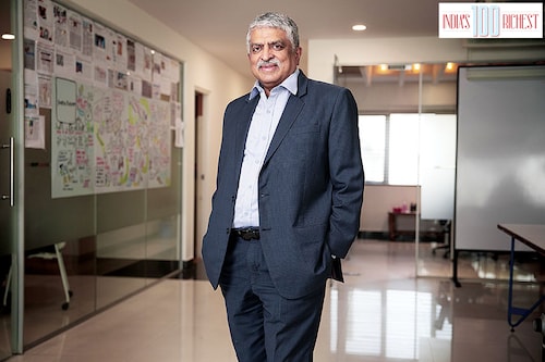 Nandan Nilekani, co-founder and chairman of the board, Infosys Technologies
Image: Samyukta Lakshmi / Bloomberg via Getty Images Nandan Nilekani, co-founder and chairman of the board, Infosys Technologies
Image: Samyukta Lakshmi / Bloomberg via Getty Images