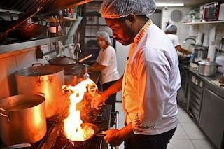 Reis, born and raised in Rio, gives a personal touch to his dishes, using cassava and palm oil, which are basic ingredients in Brazilian and African cooking.
Image: Carl De Souza / AFP