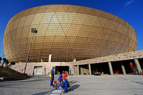 A general view outside the Lusail Stadium for the 2022 FIFA World Cup. Image: Shaun Botterill/Getty Images A general view outside the Lusail Stadium for the 2022 FIFA World Cup. Image: Shaun Botterill/Getty Images