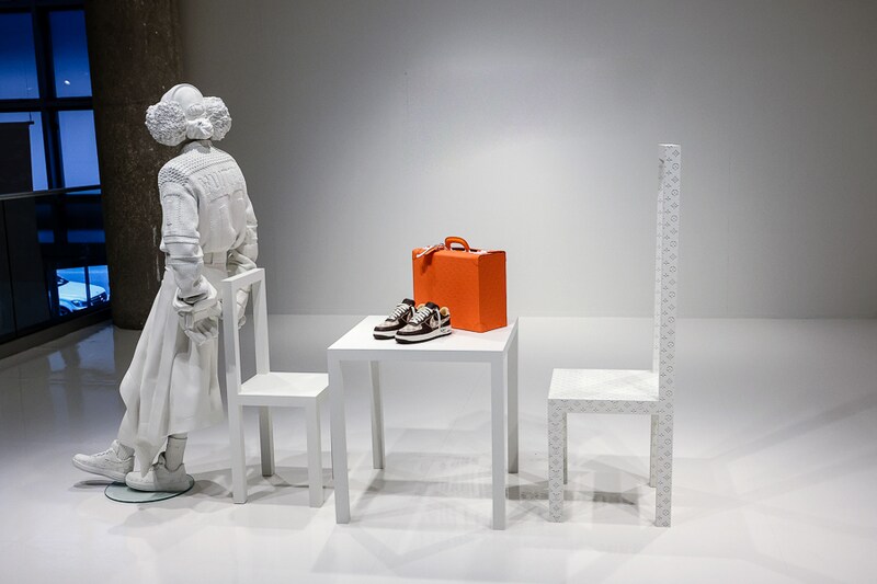 Sotheby"s auction marks the first-ever release of the Louis Vuitton x Nike “Air Force 1" sneakers created by Virgil Abloh (for the Louis Vuitton Spring-Summer 2022 Collection) in New York City on January 21, 2022. Proceeds will benefit The Virgil Ablohâ„¢ “Post-Modern" Scholarship Fund, which in partnership with the Fashion Scholarship Fund, supports the education of academically promising students of Black, African American, or African descent.