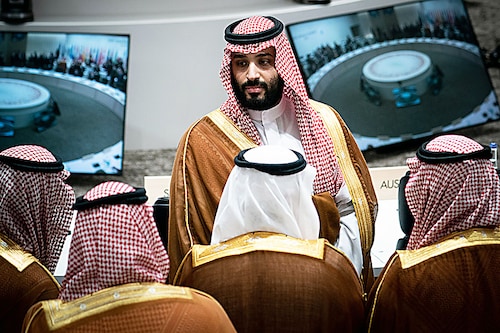 Crown Prince Mohammed bin Salman of Saudi Arabia at the G20 summit meeting in Osaka, Japan on June 29, 2019. The prince has spearheaded an extensive overhaul aimed at weaning the kingdom’s economy off oil. (Erin Schaff/The New York Times)