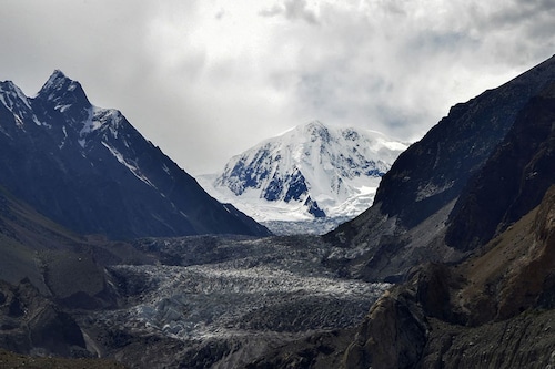This aerial picture taken on June 10, 2022, shows Passu glacier near Passu village in Pakistan"s Gilgit-Baltistan region. Pakistan is home to more than 7,000 glaciers, more than anywhere else on Earth outside the poles. Rising global temperatures linked to climate change are causing the glaciers to rapidly melt, creating thousands of glacial lakes. Photo by Abdul MAJEED / AFP