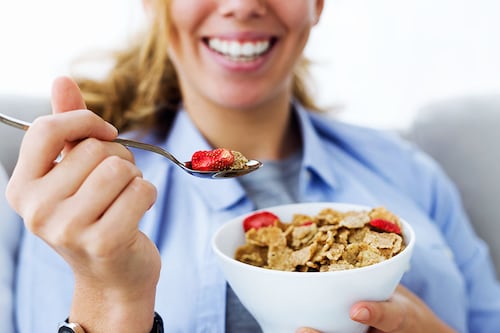 Cereal packaging also makes numerous health claims despite the product having a mediocre nutritional quality.
Image: Shutterstock Cereal packaging also makes numerous health claims despite the product having a mediocre nutritional quality.
Image: Shutterstock