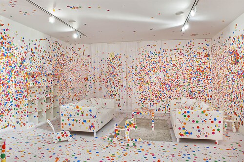 "The Obliteration Room," originally commissioned by the Queensland Art Gallery in Australia, is one of Yayoi Kusama"s most ambitious and participatory projects.
Image: Courtesy of Tate photography "The Obliteration Room," originally commissioned by the Queensland Art Gallery in Australia, is one of Yayoi Kusama"s most ambitious and participatory projects.
Image: Courtesy of Tate photography