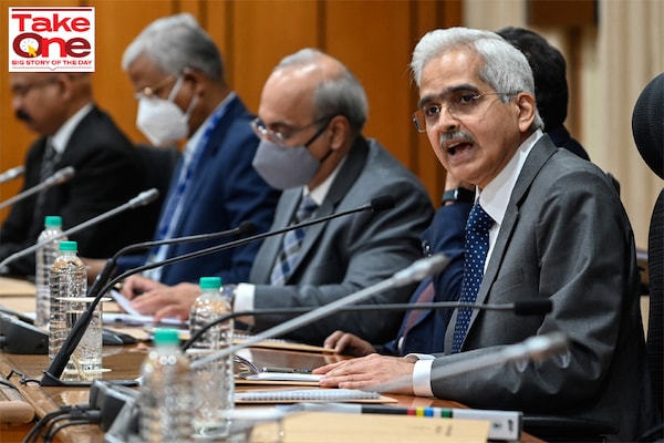 The six-member rate-setting panel has cautioned that inflation is likely to remain above the upper tolerance band of 6 per cent until December.
Image: Indranil Mukherjee / AFP