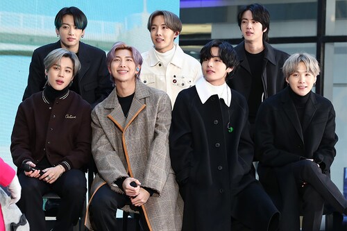 The members—J-Hope, Jimin, Jin, Jungkook, RM, Suga and V—were selected through a combination of recruitment and auditions, and undergo intensive training before the group"s launch
Image: Cindy Ord/ WireImage