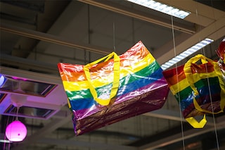 The legendary IKEA shopping bag has had a makeover in LGBT+ colors for Pride month. Image: Thank you for your assistant / Getty Images