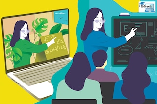 Reopening of schools and colleges has made edtech ventures come up with alternative models, such as an online-plus-offline approach
Illustration: Sameer Pawar