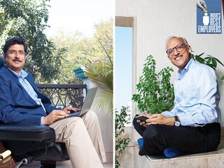 (Left)Aadesh Goyal, Executive Vice President and CHRO Amur S Lakshminarayanan, MD and CEO
Image: Aadesh Goyal- Amit Verma Amur S Lakshminarayanan- Mexy Xavier