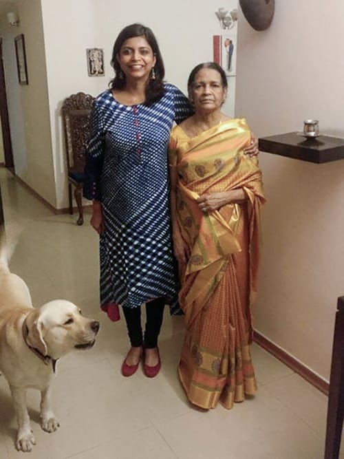 Deepika Warrier (left) with her mother who has been her pillar of strengthÂ 