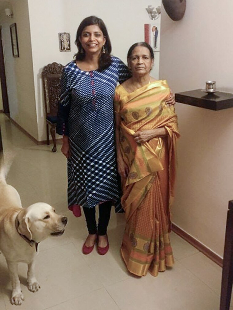Deepika Warrier (left) with her mother who has been her pillar of strengthÂ 