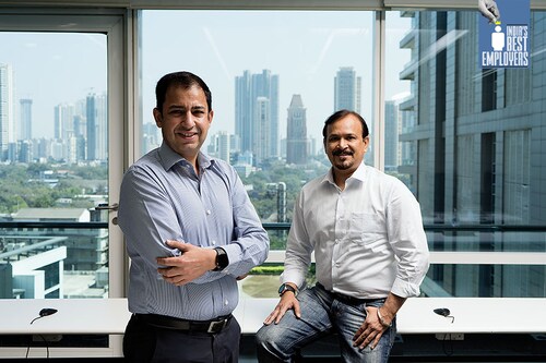 Sundeep Sikka, CEO (left) and Rajesh Derhgawen, CHRO of Nippo Life India Asset Management
Image: Neha Mithbawkar for Forbes India Sundeep Sikka, CEO (left) and Rajesh Derhgawen, CHRO of Nippo Life India Asset Management
Image: Neha Mithbawkar for Forbes India