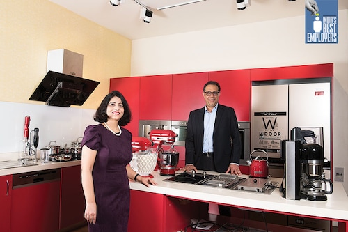 Rachna Kumar, VP, human resources , Whirlpool Asia, and Vishal Bhola, MD, Whirlpool of India Ltd
Image: Amit Verma Rachna Kumar, VP, human resources , Whirlpool Asia, and Vishal Bhola, MD, Whirlpool of India Ltd
Image: Amit Verma