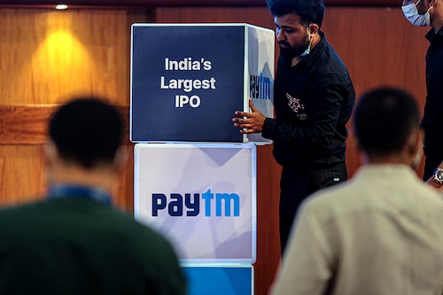 Vijay Shekhar Sharma led-Paytm’s shares closed at Rs 592.40 per share, down 12.28 percent from today’s opening Image: Dhiraj Sing/Bloomberg via Getty Images Vijay Shekhar Sharma led-Paytm’s shares closed at Rs 592.40 per share, down 12.28 percent from today’s opening Image: Dhiraj Sing/Bloomberg via Getty Images