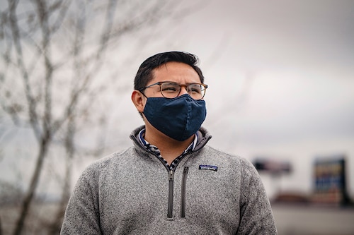 Alejandro Tenorio, a tech support specialist who described himself as a left-leaning moderate, in Doraville, Ga. on Mach 11, 2022. Americans across the political spectrum express broad support for Ukraine. “I think Biden is doing as much as he can, or as much as he’s allowed to do.â€ Tenorio said. (Nicole Craine/The New York Times)