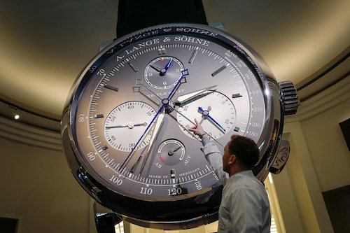High-end watch fairs have long been a fixture in Switzerland, where nearly 57,500 people work in the country"s world-renowned watchmaking industry. (Credit: Fabrice COFFRINI / AFP)