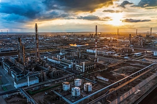 A general view shows the oil refinery of the Lukoil company in Volgograd, Russia April 22, 2022.
Image: REUTERS