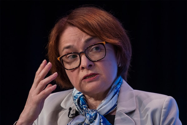Elvira Nabiullina, a Russian economist and current head of the central bank of Russia. Image: Andrew Caballero-Reynolds/AFPÂ 