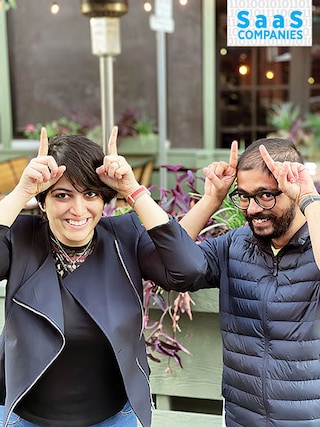 Rajoshi Ghosh (left) and Tanmai Gopal, co-founders of Hasura