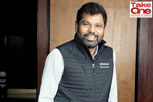 “We have been dealt with the first three cards of poker,â€ Girish Mathrubootham tries to explain the situation by coming up with an analogy. Image: Madhu Kapparath