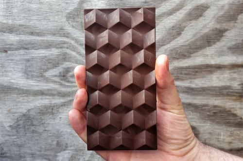A chocolate alternative is made without cacao to avoid child labour and deforestation issues. Image: Courtesy of WNWN Foodlabs.