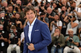 Tom Cruise poses during a photocall for the film "Top Gun: Maverick" at the 75th edition of the Cannes Film Festival in Cannes, southern France, on May 18, 2022. Image: Valery HACHE / AFP