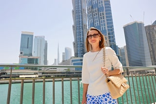 Daria Nevskaya, a partner at Russian law firm poses for a picture in the Gulf emirate of Dubai, on May 24, 2022. As Russia"s war in Ukraine drags on, more and more Russian professionals are moving to Dubai, the business-friendly Gulf emirate that offers an escape from the impact of Western sanctions. Image: Giuseppe CACACE / AFP