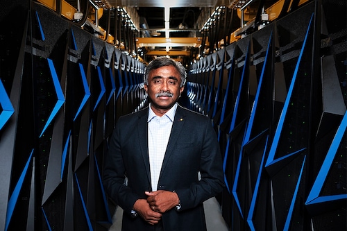Thomas Zacharia, director of the Oak Ridge National Laboratory, with an earlier supercomputer at the lab in Oak Ridge, Tenn., June 6, 2018. The United States has regained a coveted speed crown in computing with a powerful new supercomputer in Tennessee, a milestone for the technology that plays a major role in science, medicine and other fields. Thomas Zacharia, director of the Oak Ridge National Laboratory, with an earlier supercomputer at the lab in Oak Ridge, Tenn., June 6, 2018. The United States has regained a coveted speed crown in computing with a powerful new supercomputer in Tennessee, a milestone for the technology that plays a major role in science, medicine and other fields.