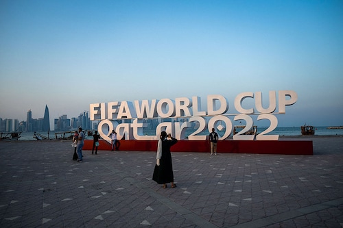The carbon footprint of the soccer world cup in Qatar would amount to six million tons of CO2 equivalent, which the world cup will emit.
Image: Jewel Samad / AFP