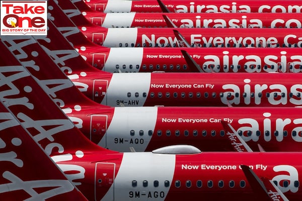 Headquartered in Bengaluru, AirAsia India has a market share of 5.9 percent, the lowest among all the low-cost carriers in the country, as of September this year. Image: Mohd RASFAN / AFP