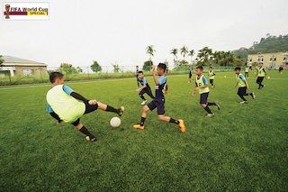 The Regional Sports Training Centre in Saidan, Kolasib—a picturesque football ground with an artificial grass turf
Image: Mexy Xavier