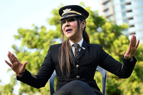 Captain Zoya Agarwal speaks during an interview with AFP, in Greater Noida.
Image: Money Sharma / AFP© Captain Zoya Agarwal speaks during an interview with AFP, in Greater Noida.
Image: Money Sharma / AFP©