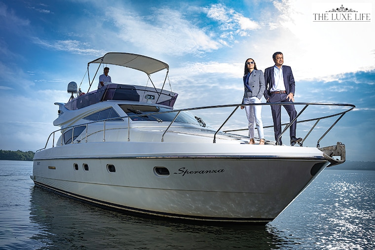 Gautama Dutta, executive director, and Anju Dutta, managing director of Marine Solutions, a yacht brokerage, charter, management and marina services company
Image: Edric George for Forbes India