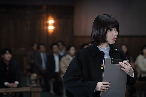 This undated handout image obtained on August 30, 2022 from Netflix in Seoul shows South Korean actress Park Eun-bin playing a role of the high-functioning autistic lawyer Woo Young-woo in K-drama "Extraordinary Attorney Woo". Image: Handout / AFP PHOTO / NETFLIXâ€‹