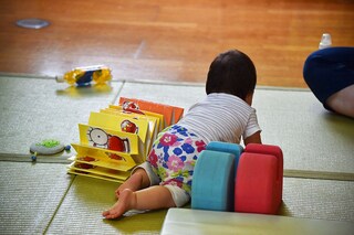 A nursing home in southern Japan is "hiring" babies for a very important job — to keep its elderly residents company and make them smile. Image: Kazuhiro Nogi/AFP&nbsp