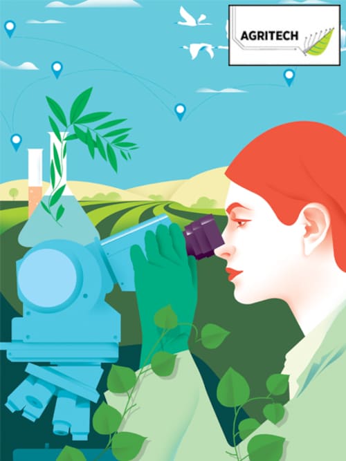 Agrifood life sciences (AFLS) as a sub-sector of agritech is yet to experience the same boom in entrepreneurship and funding.
Illustration: Sameer Pawar Agrifood life sciences (AFLS) as a sub-sector of agritech is yet to experience the same boom in entrepreneurship and funding.
Illustration: Sameer Pawar