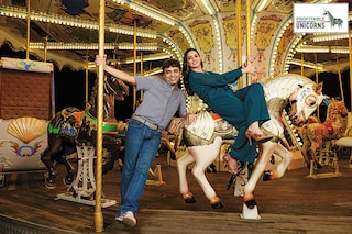 Asish Mohapatra, co-founder and CEO, OfBusiness co-founder, Oxyzo and Ruchi Kalra, co-founder and CEO, Oxyzo co-founder, OfBusiness Image: Neha Mithbawker For Forbes India Location Courtesy: Magic Carousel, Imagicaa Theme Park