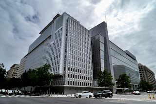 The World Bank headquarters are seen in Washington, DC. Image: Daniel Slim/AFP&nbsp