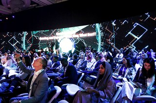 People attend the International E-Sport Gamers forum "Next World", in the Saudi capital Riyadh, on September 7, 2022. Much like with Formula One and professional golf, Saudi Arabia, the world"s biggest oil exporter has in recent years leveraged its immense wealth to assert itself on the eSports stage, hosting glitzy conferences and snapping up established tournament organisers. Image:&nbspFayez Nureldine / AFP