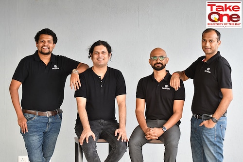(L-R): Srinath Ramakkrushnan, Amrit Acharya, Rahul Sharma, Vishal Chaudhary (L-R): Srinath Ramakkrushnan, Amrit Acharya, Rahul Sharma, Vishal Chaudhary