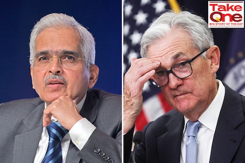(L) RBI Governor Shaktikanta Das and (R) Jerome Powell, Chairman of the Board of Governors of the Federal Reserve System
Images: Shaktikanta Das: Indranil Aditya/NurPhoto via Getty Images Jerome Powell: Leah Millis / Reuters