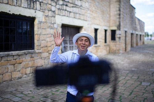 His TikTok account @tuzsantos322 has 343,000 followers and 3.1 million likes. His TikTok account
Image: Pedro Pardo / AFP His TikTok account @tuzsantos322 has 343,000 followers and 3.1 million likes. His TikTok account
Image: Pedro Pardo / AFP