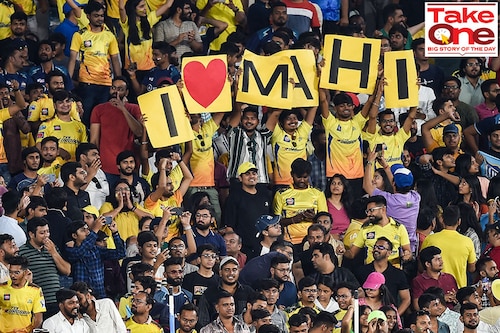 Cheering cricket fans at an Indian Premier League (IPL) Twenty20 cricket match between Gujarat Titans and Chennai Super Kings at the Narendra Modi Stadium in Ahmedabad on March 31, 2023.
Image: Punit Paranjpe / AFP Cheering cricket fans at an Indian Premier League (IPL) Twenty20 cricket match between Gujarat Titans and Chennai Super Kings at the Narendra Modi Stadium in Ahmedabad on March 31, 2023.
Image: Punit Paranjpe / AFP