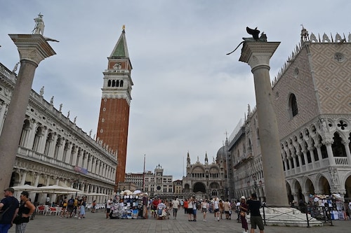 UNESCO said that Venice risked "irreversible" damage due to a string of issues ranging from climate change to mass tourism.
Image: Andera Pattaro / AFP UNESCO said that Venice risked "irreversible" damage due to a string of issues ranging from climate change to mass tourism.
Image: Andera Pattaro / AFP