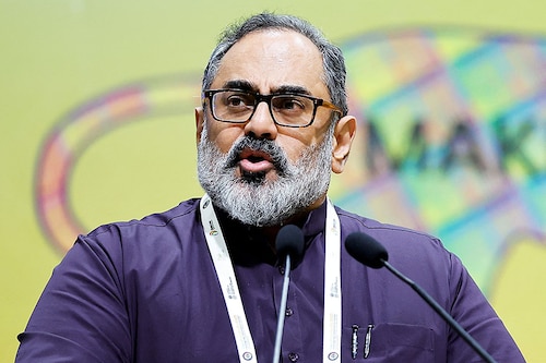 Rajeev Chandrasekhar, Minister of State for Electronics and Information Technology Image: Reuters/Amit Dave