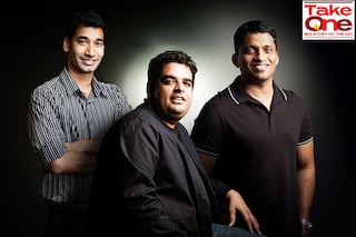 L to R: Vedantu’s Vamsi Krishna, Unacademy"s Gaurav Munjal, Byju’s Byju Raveendran
Photo imaging: Kapil Kashyap