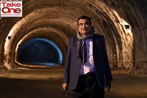 (File)Indian Transport Minister Nitin Gadkari, poses to the media at the Zojila tunnel that connects Srinagar to the union territory of Ladakh, bordering China as he inspects the work at Baltal northeast of Srinagar, India. Photo: Tauseef Mustafa/AFP (File)Indian Transport Minister Nitin Gadkari, poses to the media at the Zojila tunnel that connects Srinagar to the union territory of Ladakh, bordering China as he inspects the work at Baltal northeast of Srinagar, India. Photo: Tauseef Mustafa/AFP